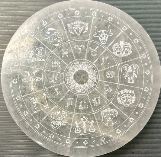 Zodiac Selenite Charging Plate