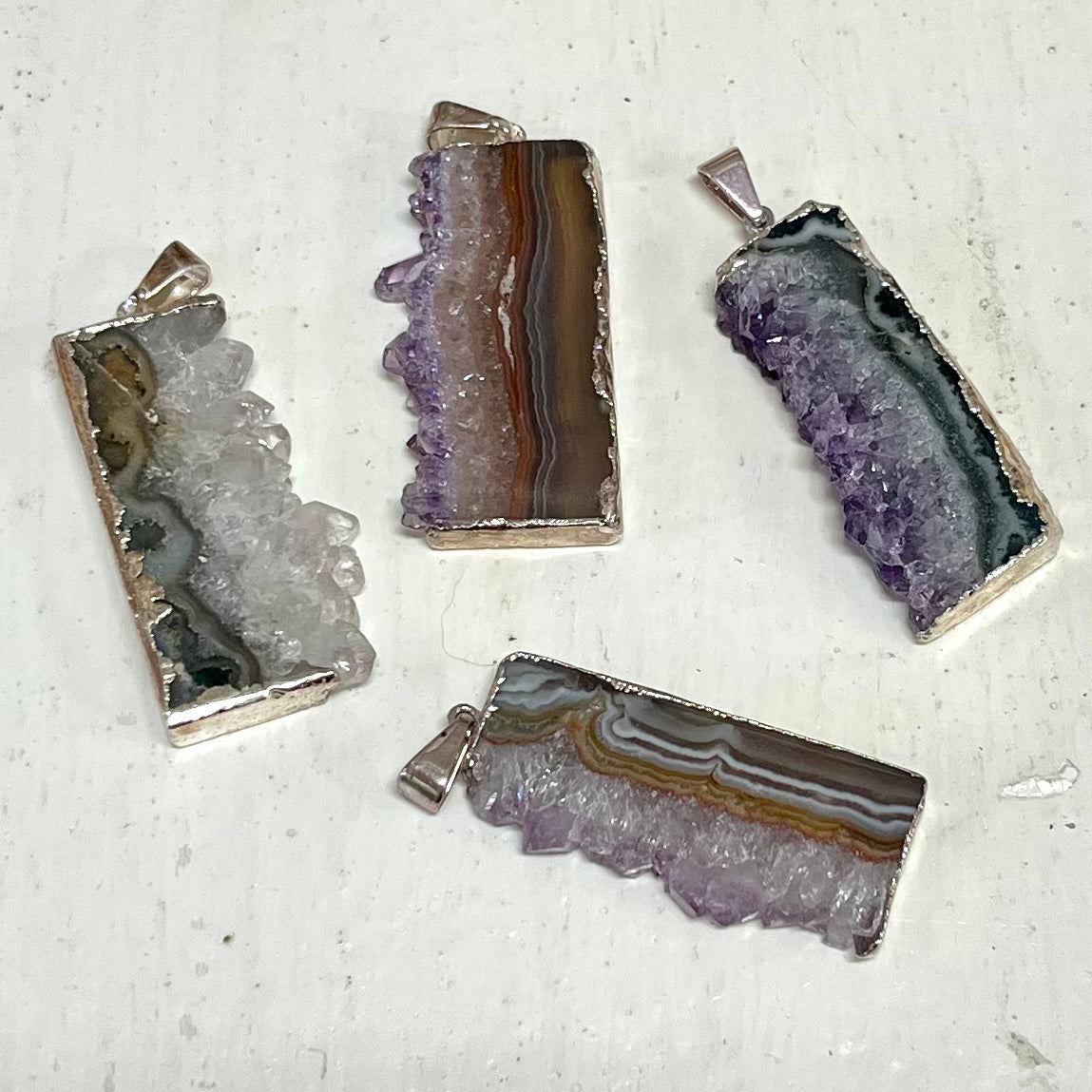 Amethyst Slice Pendant