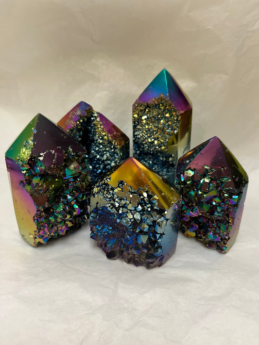 Titanium Amethyst Druzy Point