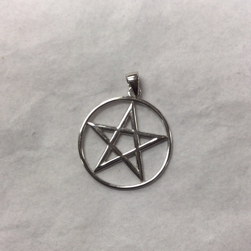 Pentagram Pendant Silver Simple