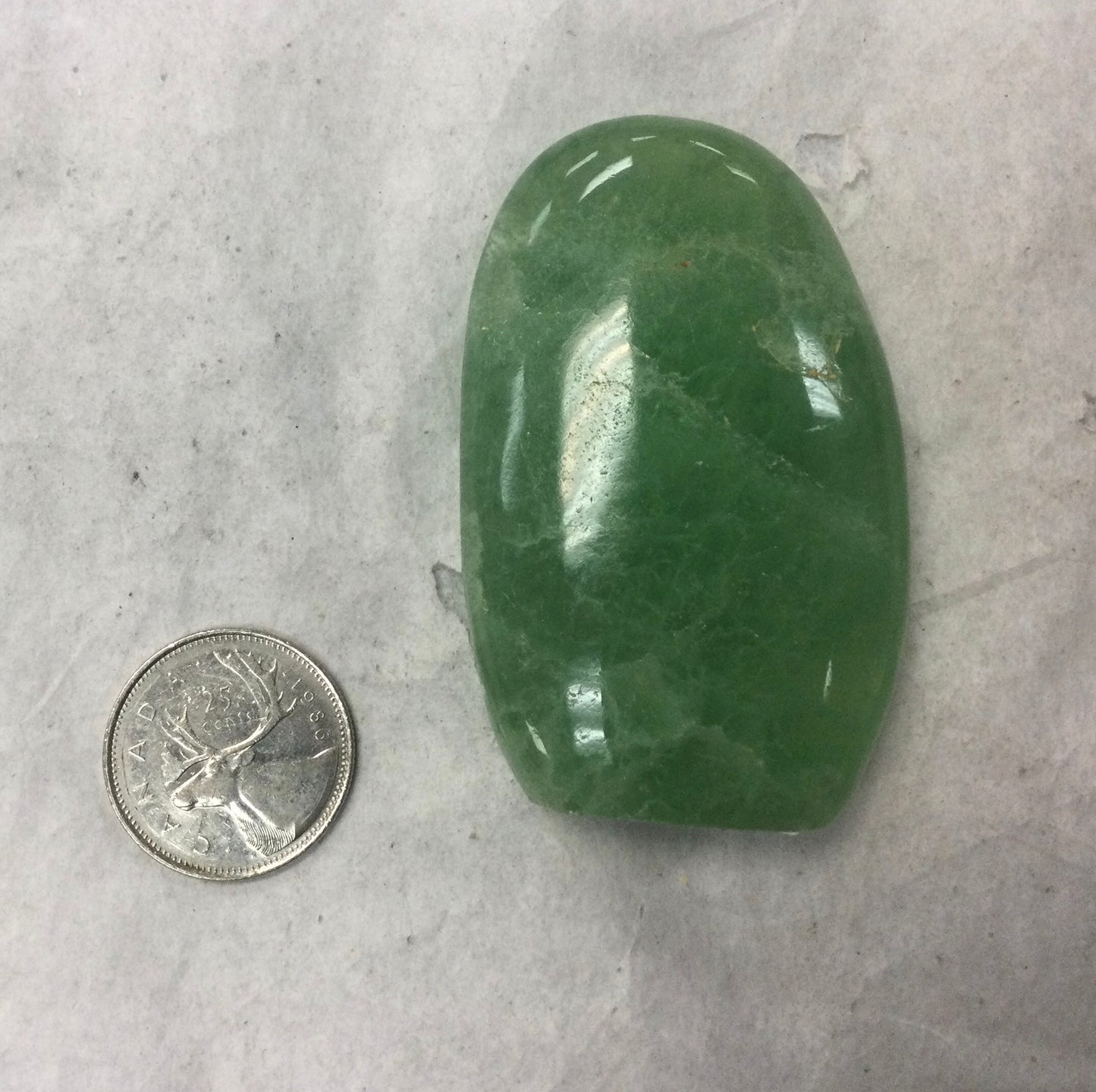 Self-Standing Green Fluorite Freeform