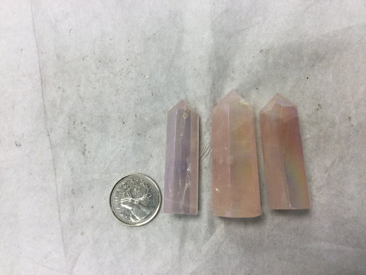 Rose Aura Quartz Point