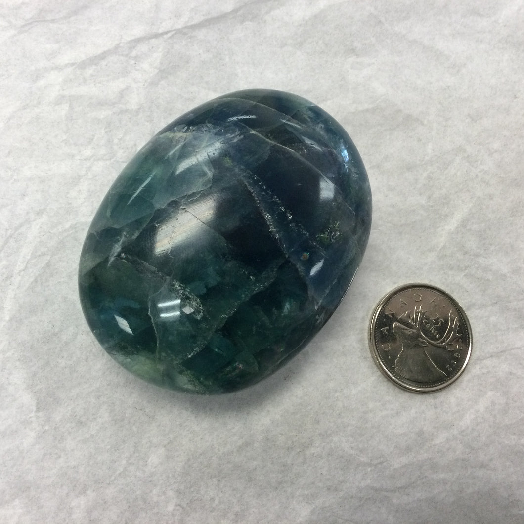 Blue Fluorite Palm Stone