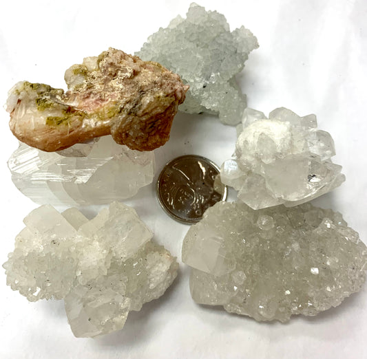Zeolite Minerals (Apophyllite & Stilbite) - Smaller