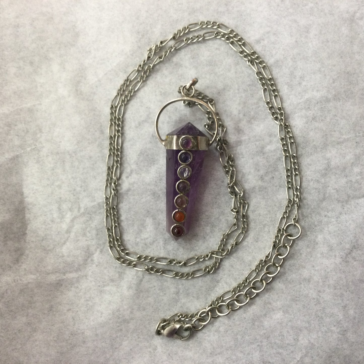 Open Top Chakra Amethyst Pendant