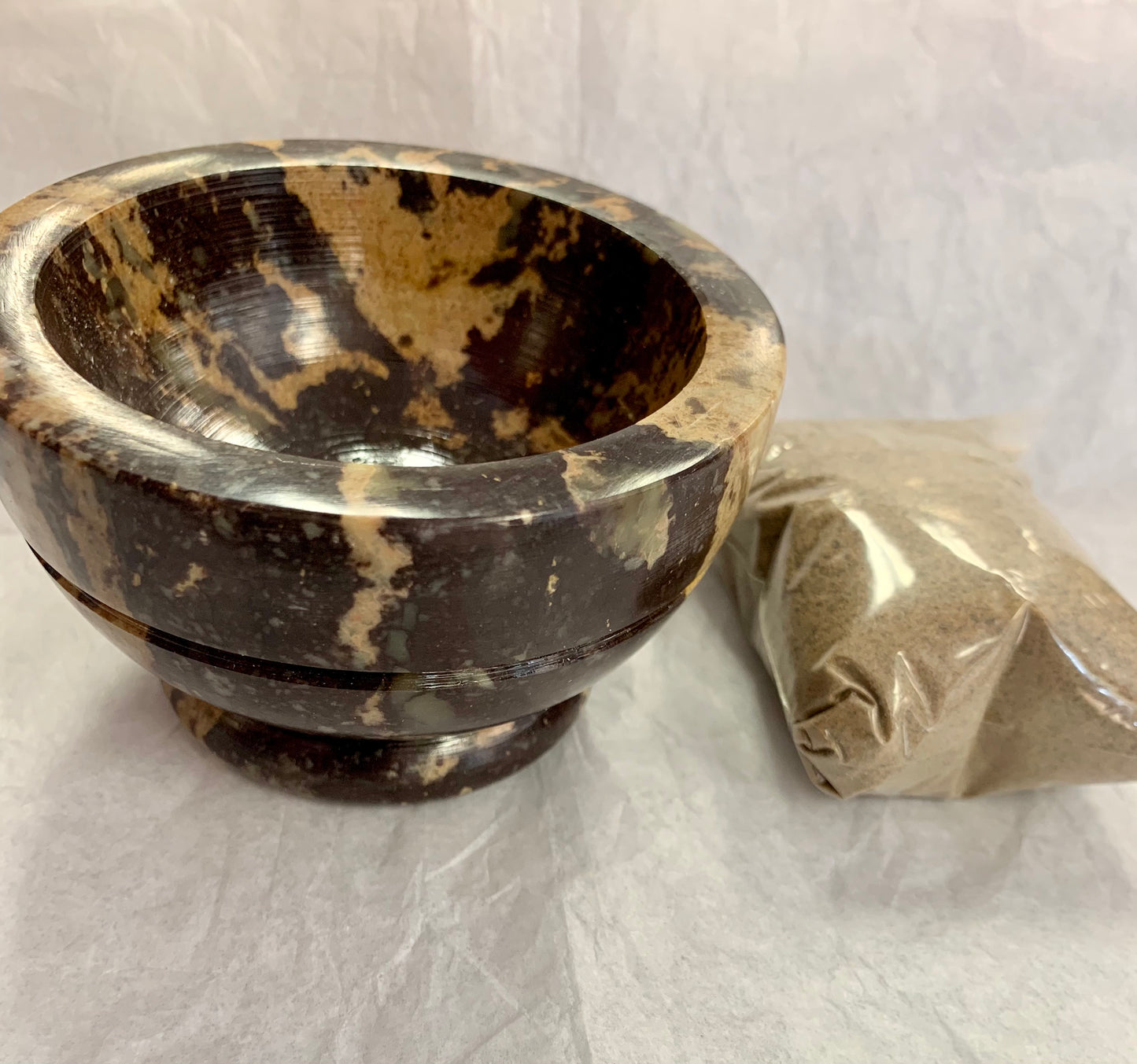 Soapstone Incense/Resin Burner Bowl with Sand