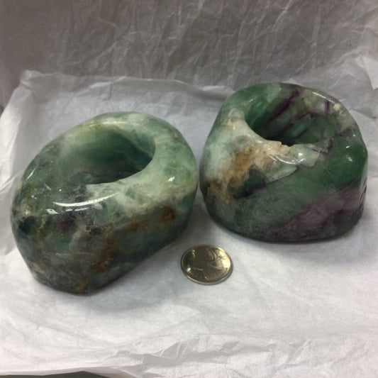 Rainbow Fluorite Tealite Holder