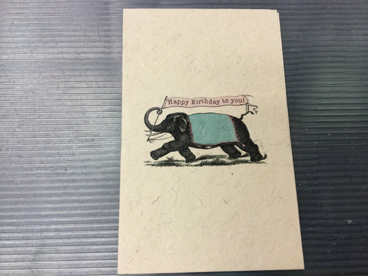 Card - Happy birthday elephant