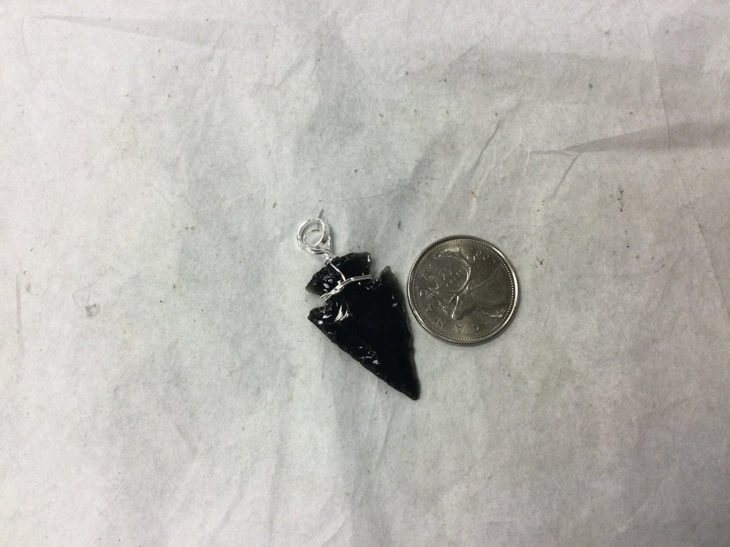 Obsidian Arrowhead Pendant
