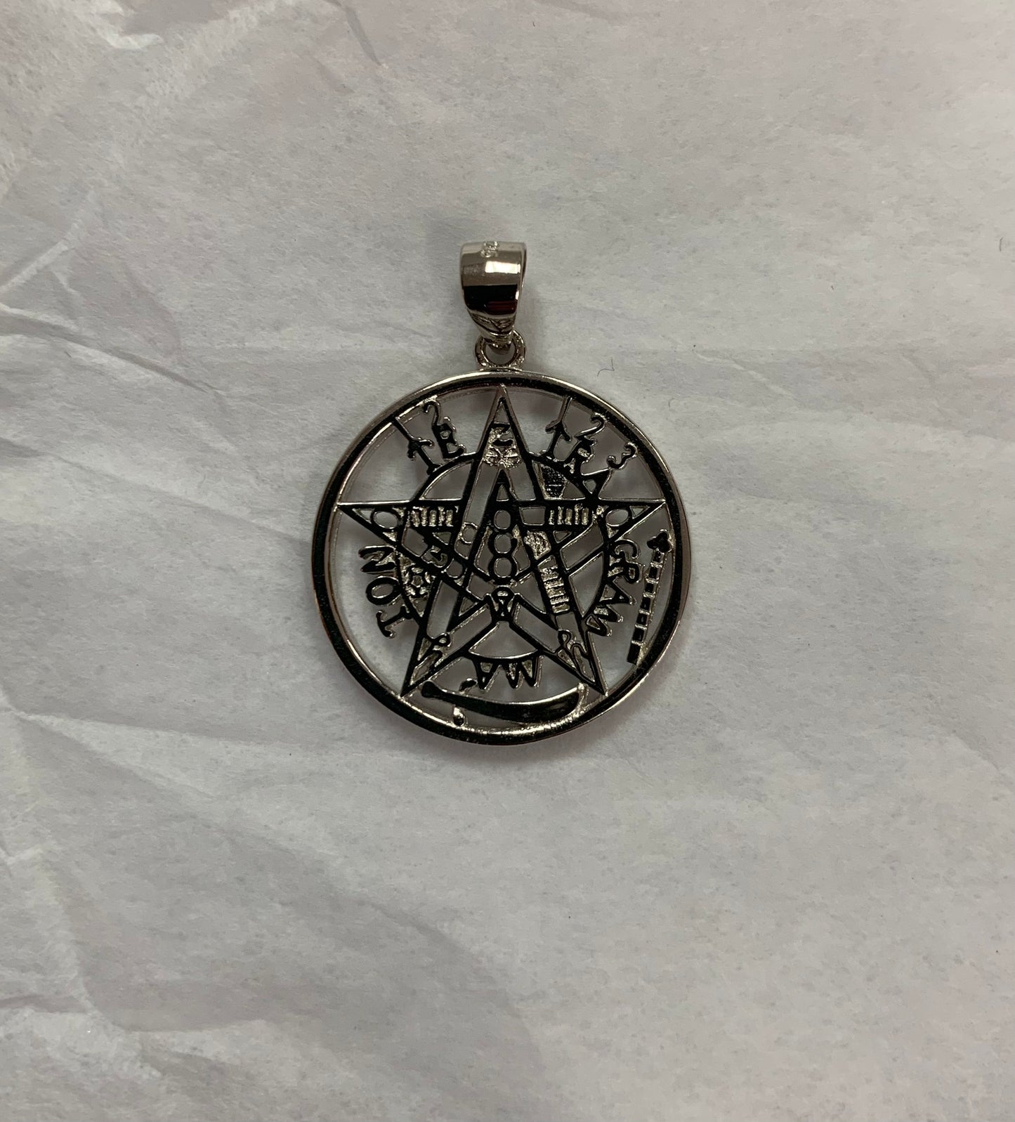 Small Silver Tetragrammaton Pendant