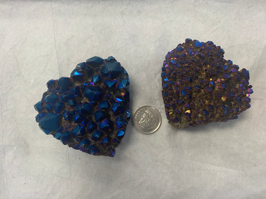 Titanium Quartz Heart Cluster