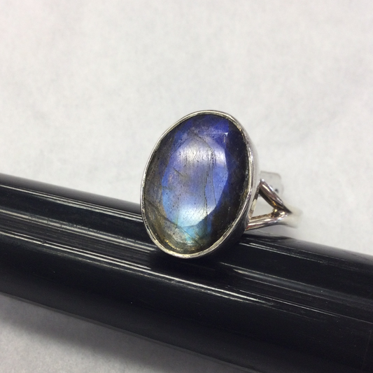 Labradorite Oblong Ring size 7