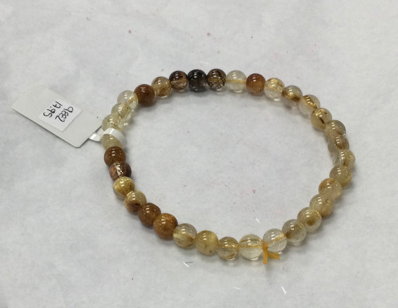 Gold Rutilated Quartz Bracelet 4-8mm