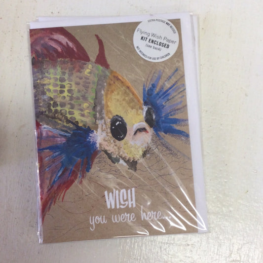 Flying Wish Greeting Card - Wishing Fish