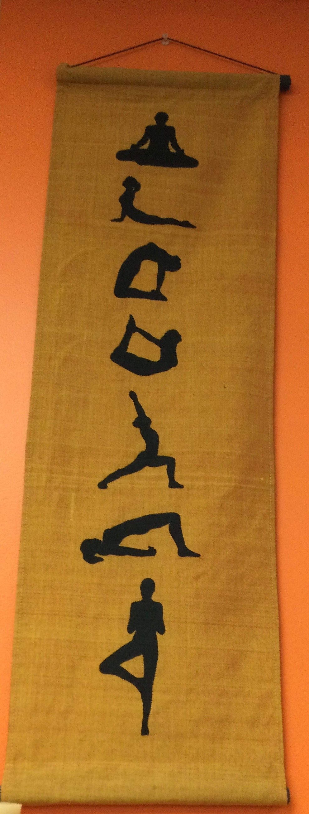 Hanging Yoga Pose Tapestry