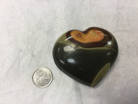 Polychrome Jasper Heart, lg