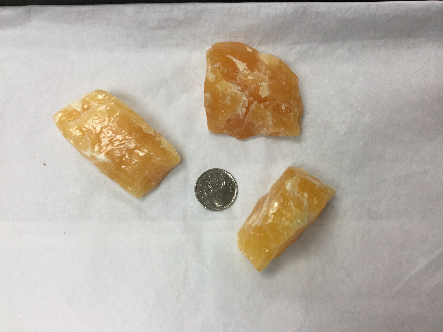 Orange calcite rough med