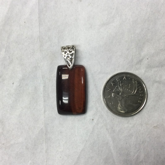 Red Tiger’s Eye Rectangle Pendant