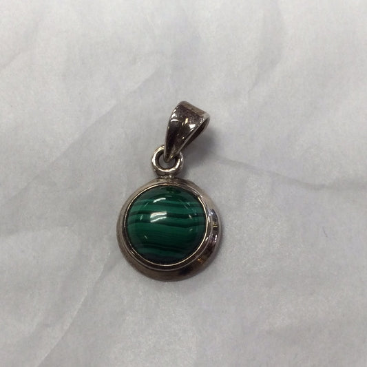 Small Malachite Pendant round