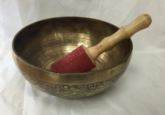 Singing Bowl, Etched, Buddha Eyes