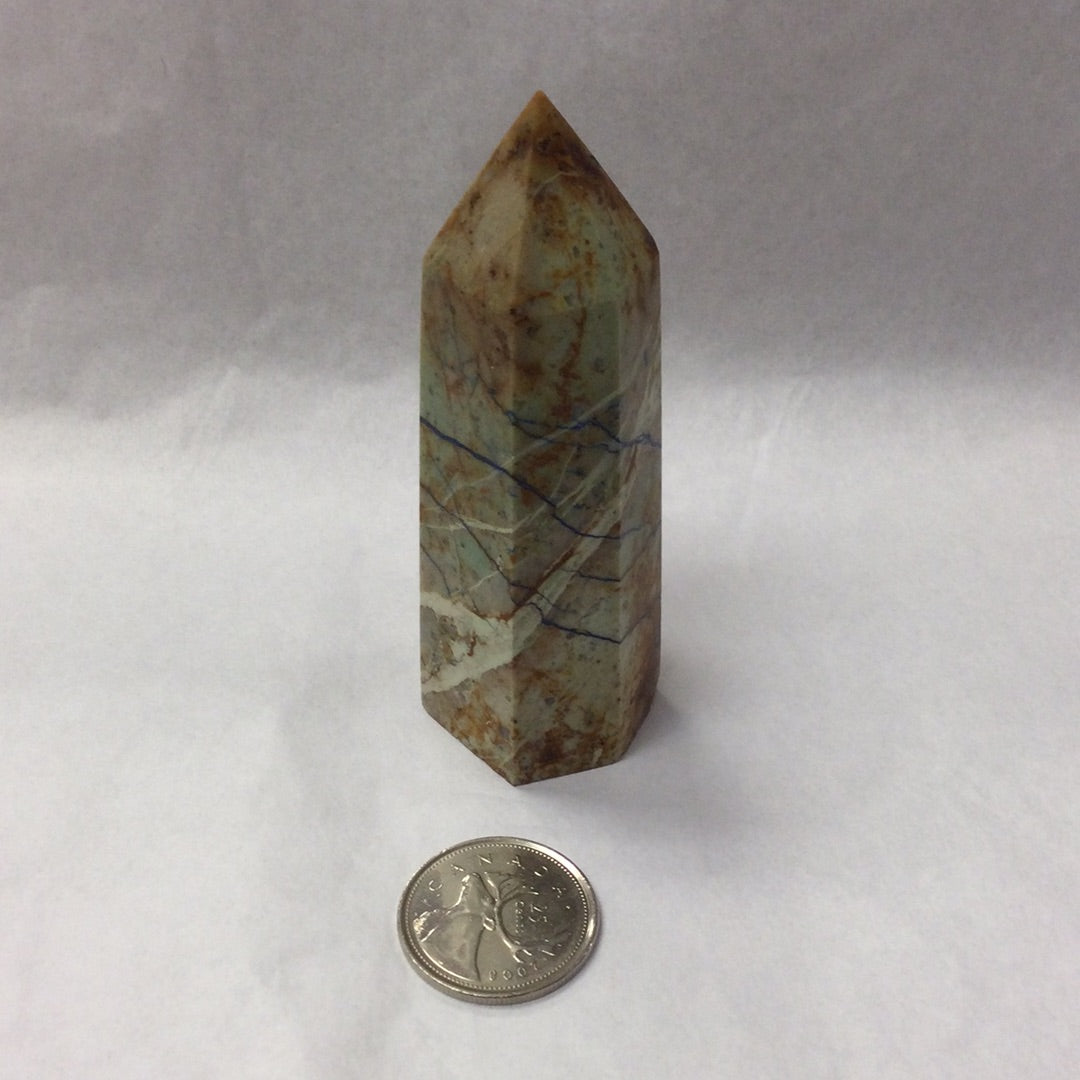 Azurite in Quartz Point