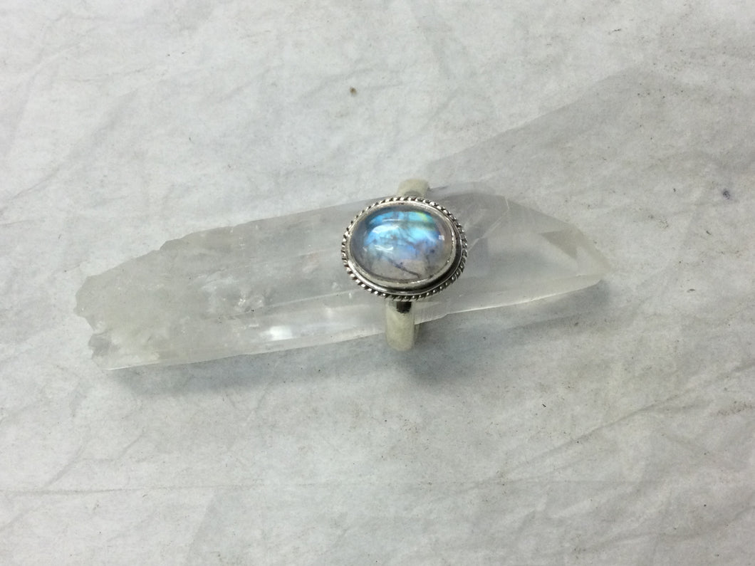 Oval Moonstone ring size 6.5