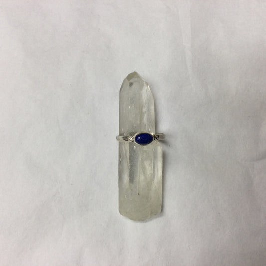 Simple Silver Gemstone Ring - Lapis Lazuli