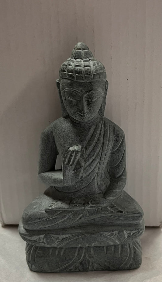 4" Grey Buddha Statue