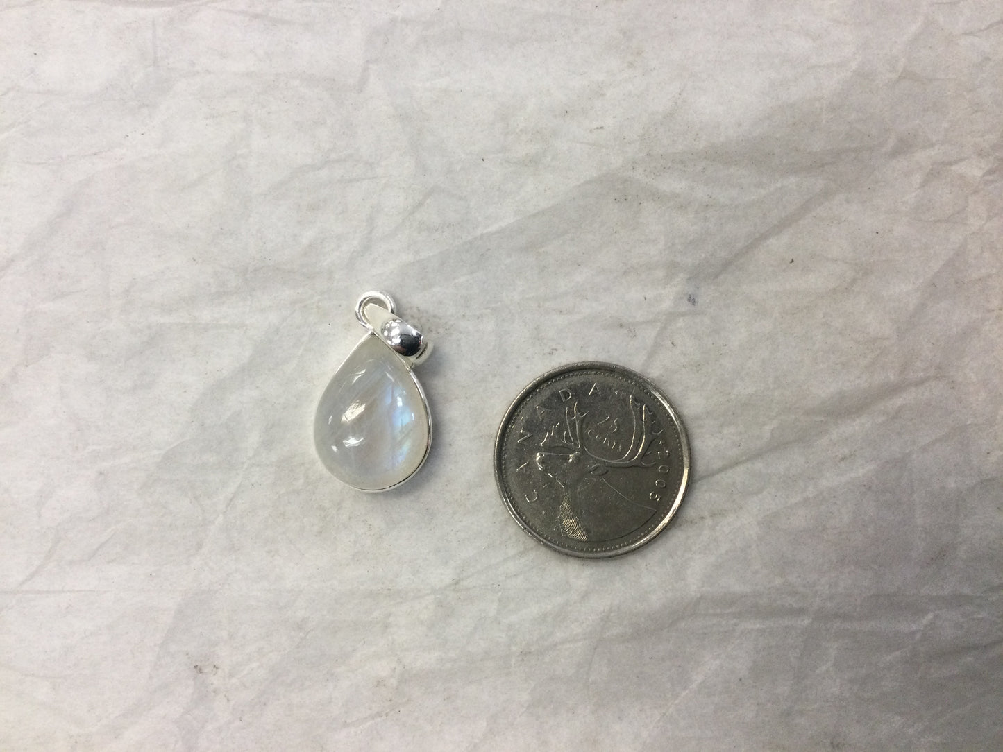 Round Rainbow Moonstone Pendant