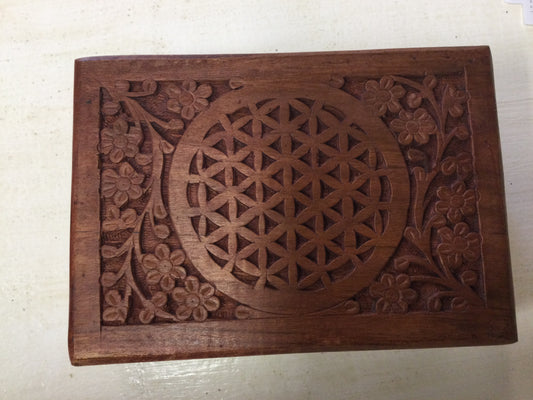 Flower of Life Wooden Box