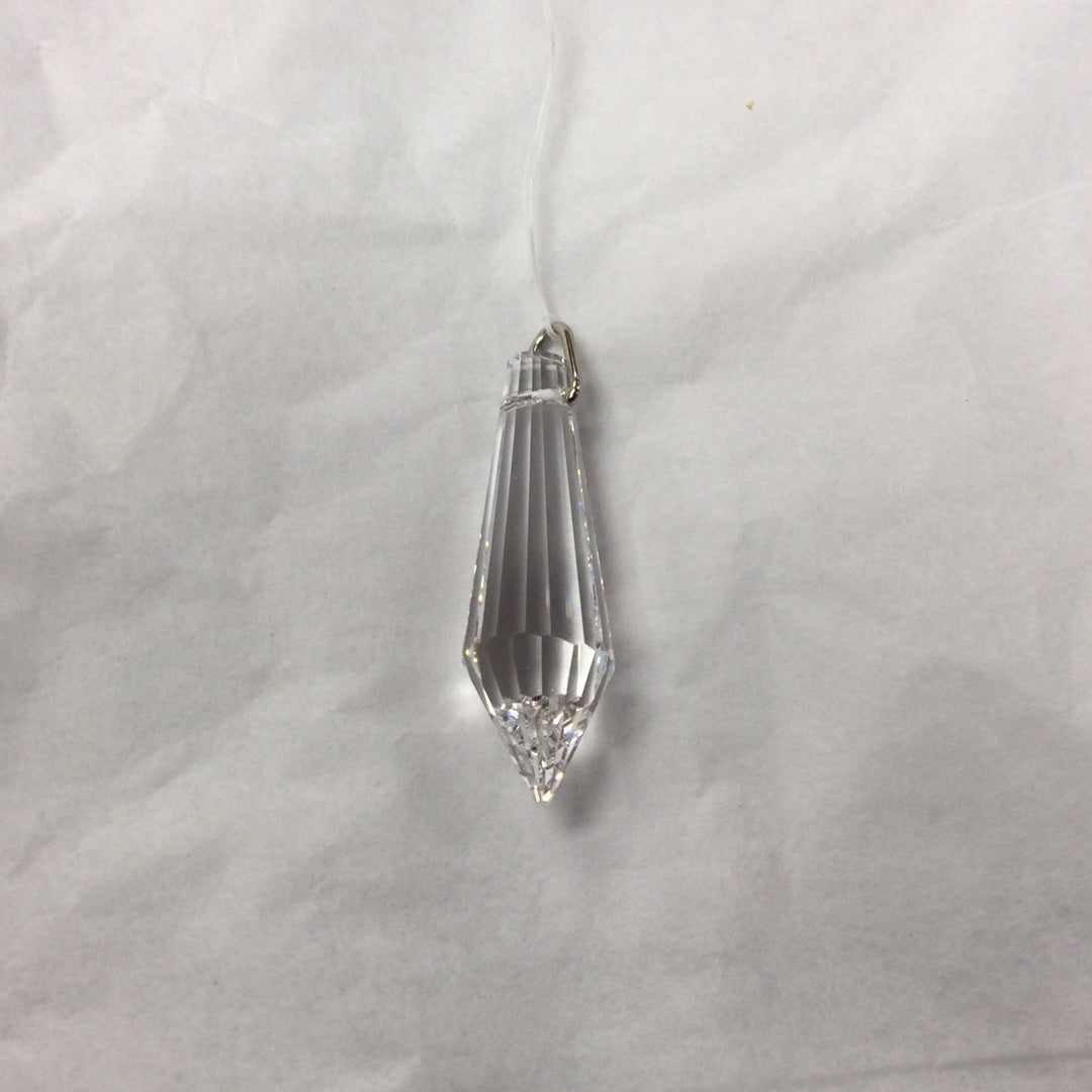 clear crystal point, 16 facets, 38 mm