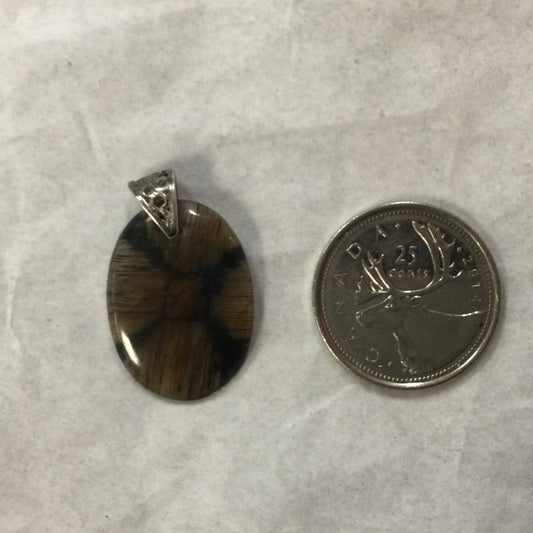 Oval Chiastolite Pendant