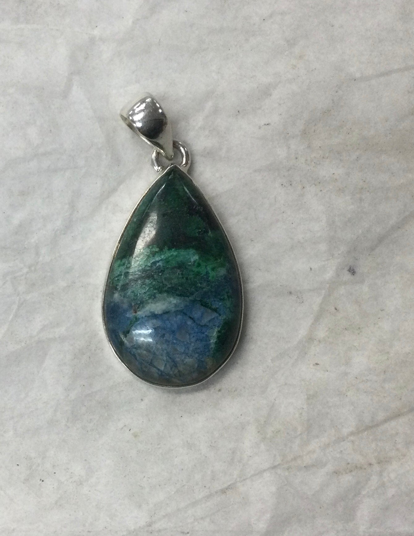 Teardrop Chrysocolla Pendant