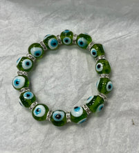 Load image into Gallery viewer, Larger Evil Eye Bracelet Glass
