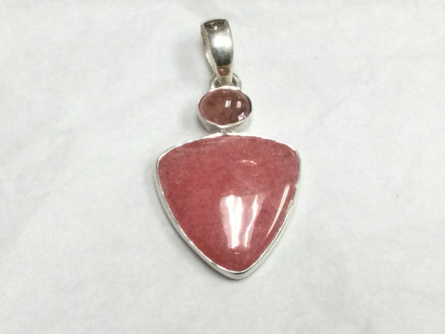 Thulite Pendant w/ Pink Tourmaline