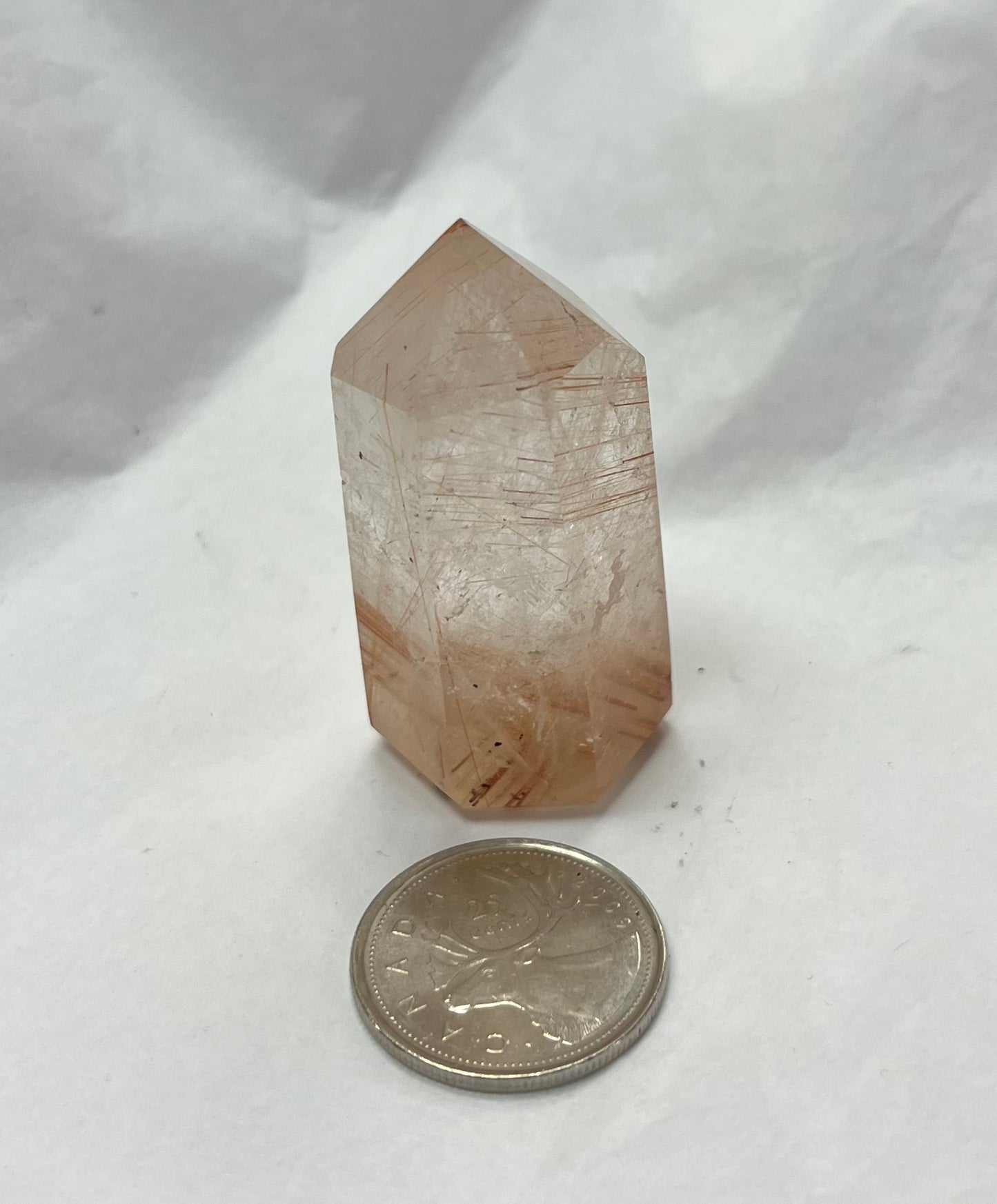 Rutilated Quartz Point (Iron Inclusions)