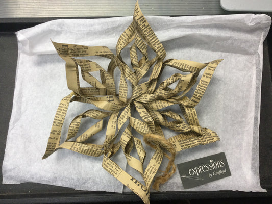 Newspaper Star Xmas decoration