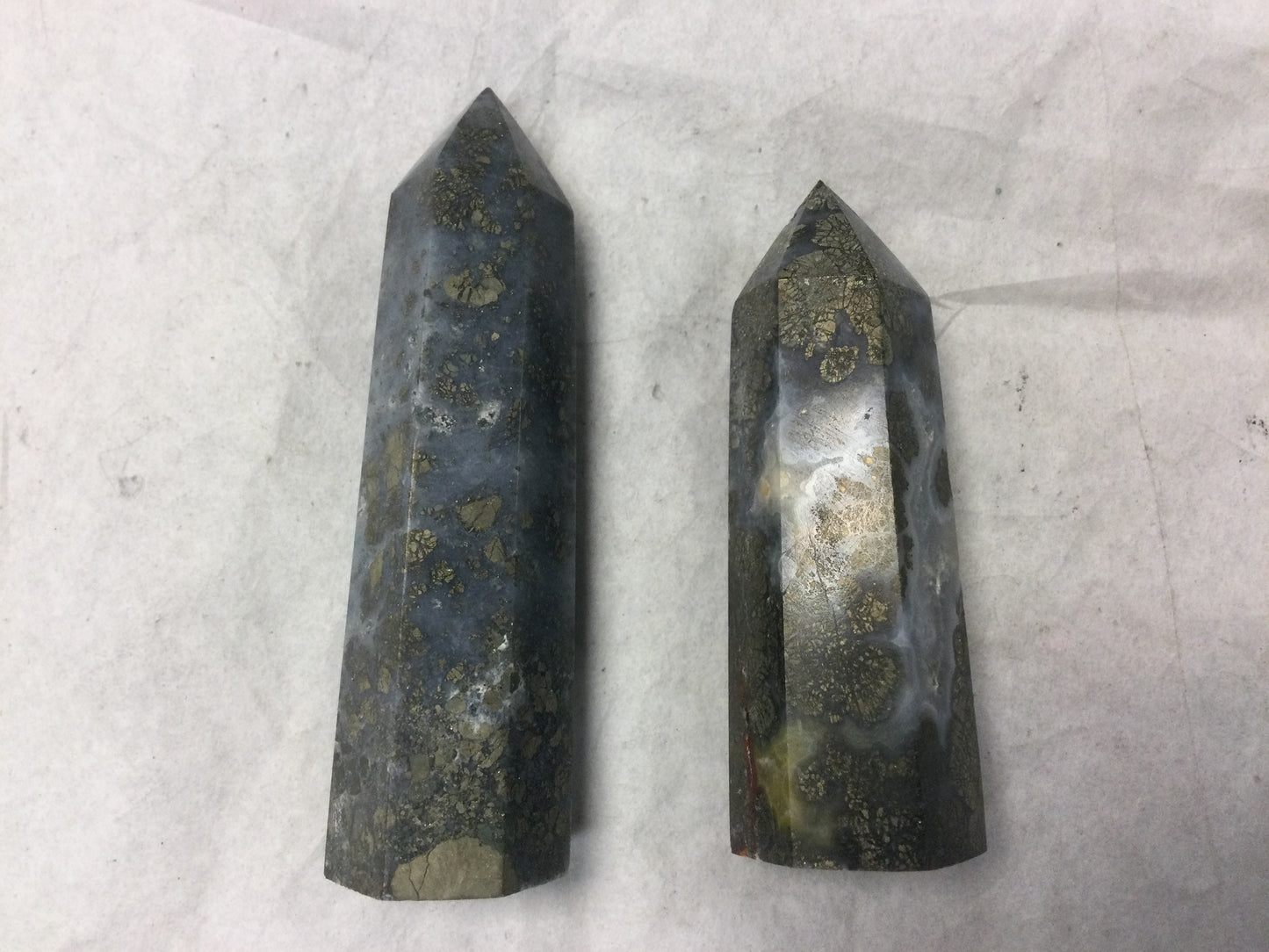 Agate Pyrite Point