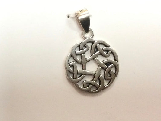 Circular Knot Pendant - Silver