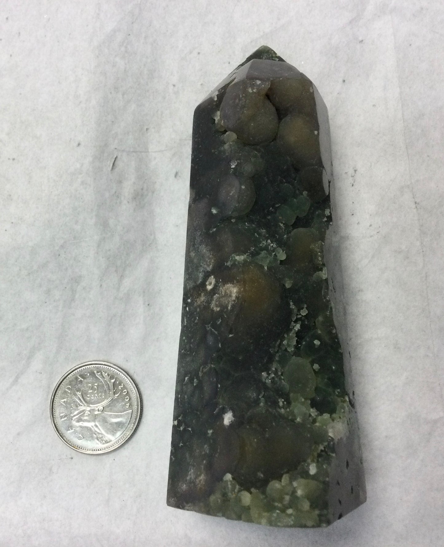 Green Grape Agate Point, 4.5”