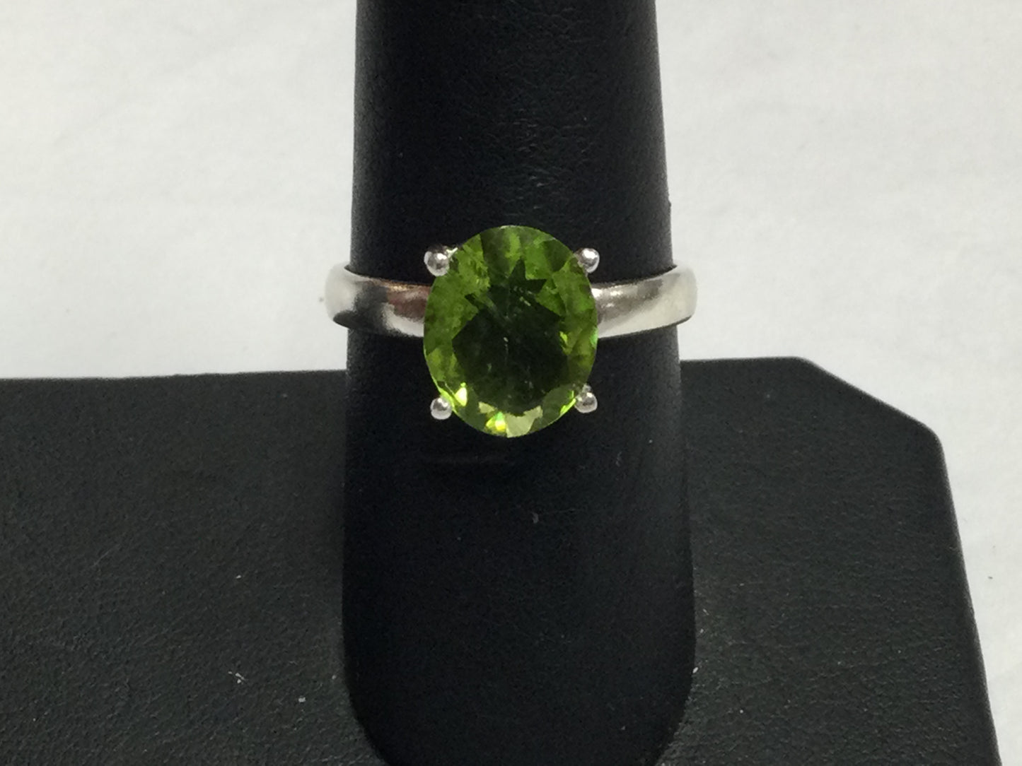 Oval Cut Peridot Ring