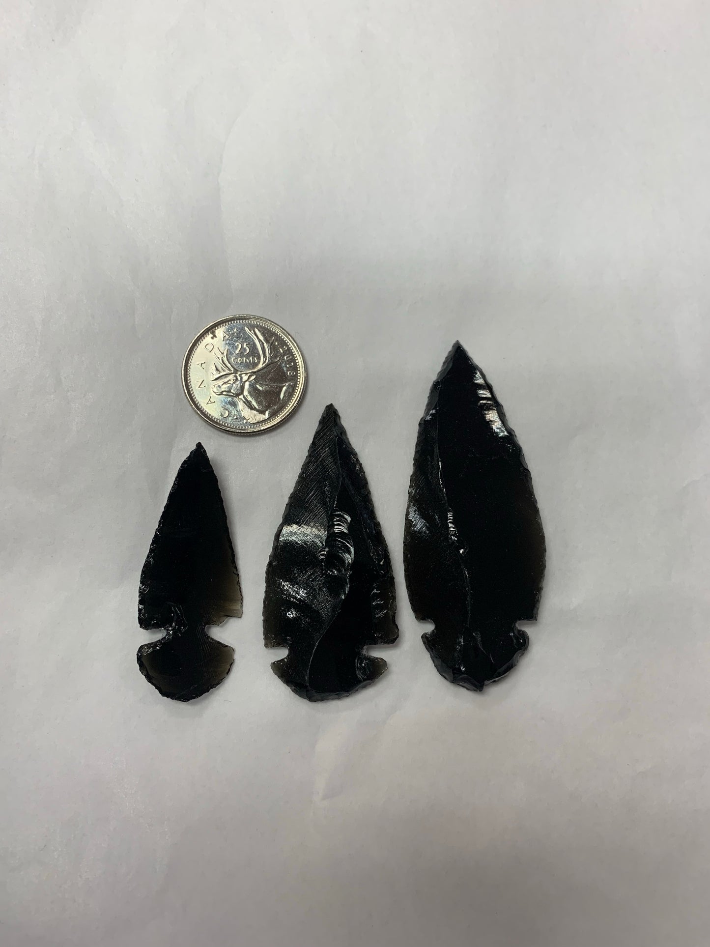 Obsidian Arrowheads (3 Sizes)