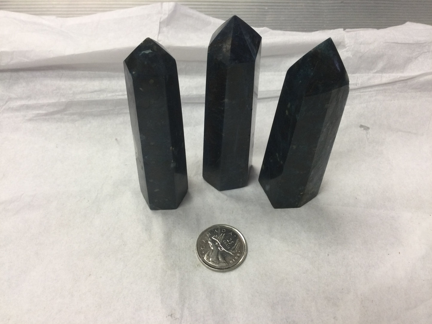 Blue kyanite points