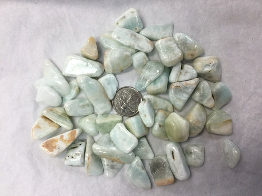 Caribbean Calcite, tumbled