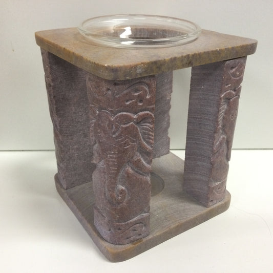 Soapstone EO Diffuser 4 Elephant Pillars