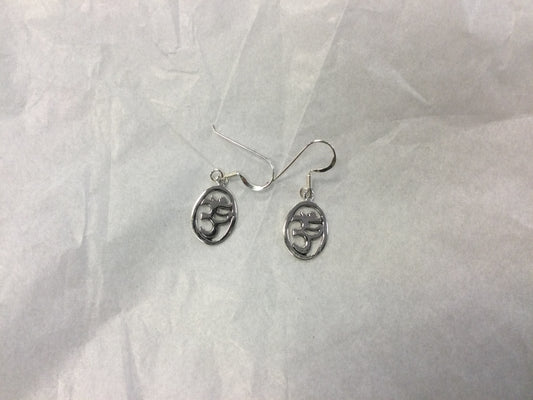 Oval Om Earrings