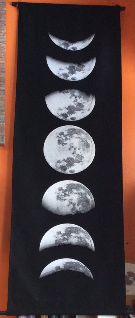 Hanging Lunar Phase Cotton Banner (47 x 18 in.)