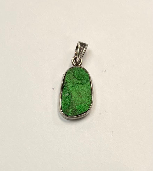 Pendant, Uvarovite Druzy (green)