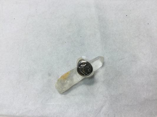 Eye of Horus Silver Wide Band, size 6.5