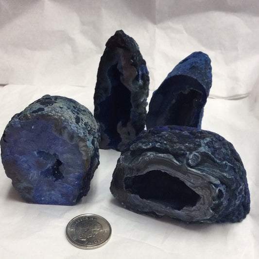 Blue Dyed Agate Geode